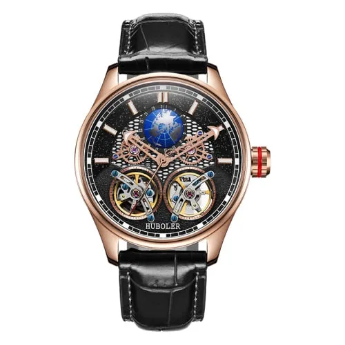 Men's Stainless Steel Waterproof Automatic Mechanical Tourbillon Watch