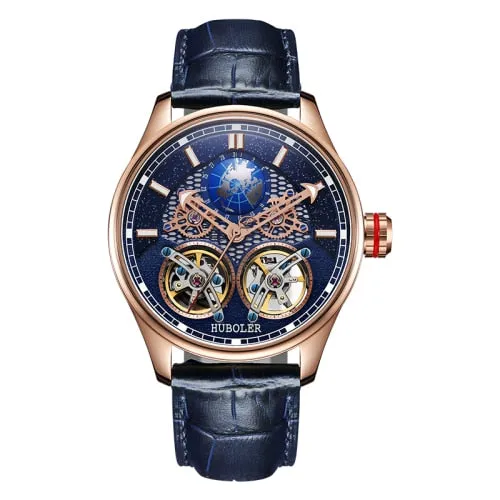 Men's Stainless Steel Waterproof Automatic Mechanical Tourbillon Watch