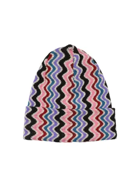 Missoni Beanie Hat in 2 Black Multi