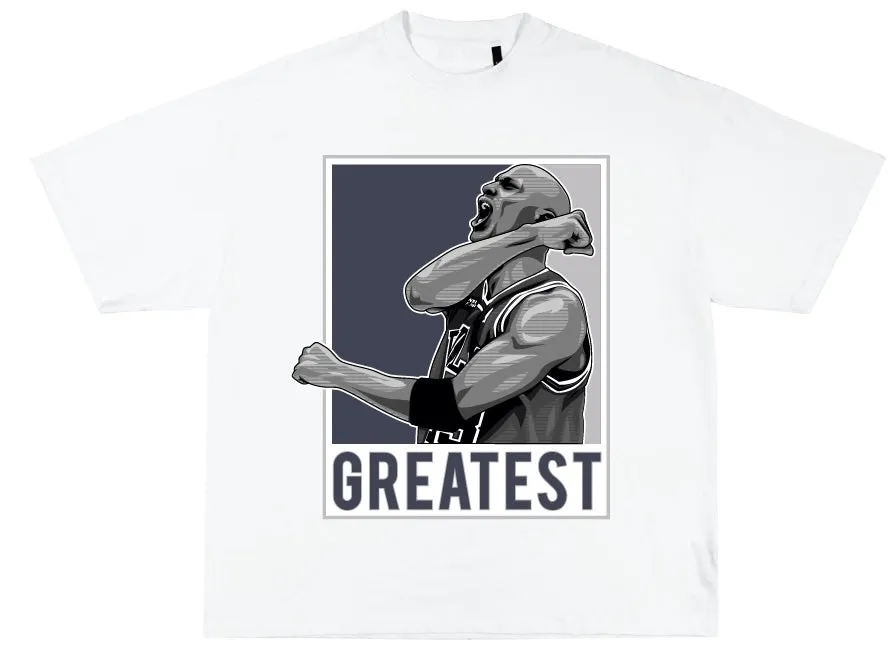 Mj Greatest Cool Grey 11's Tee White Tee