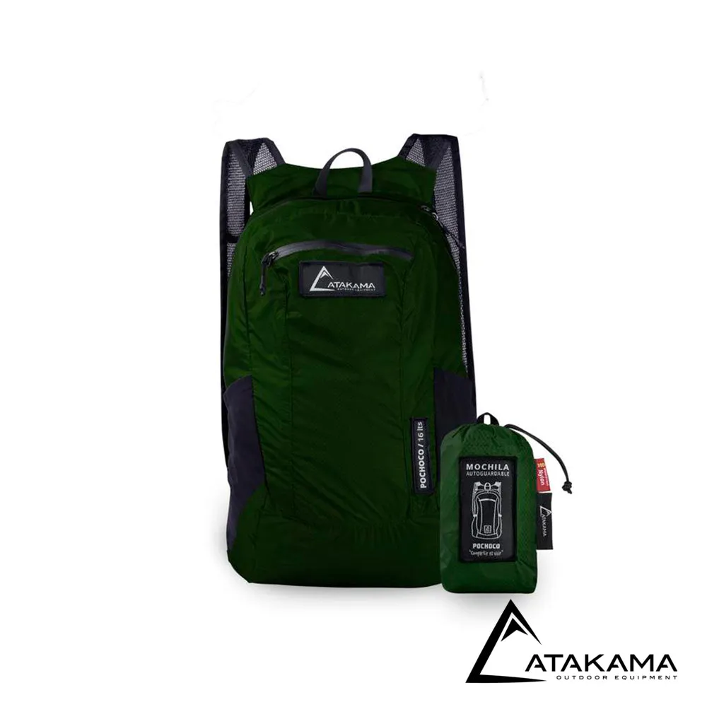 Mochila Plegable Pochoco 16L Verde Musgo - Atakama Outdoor