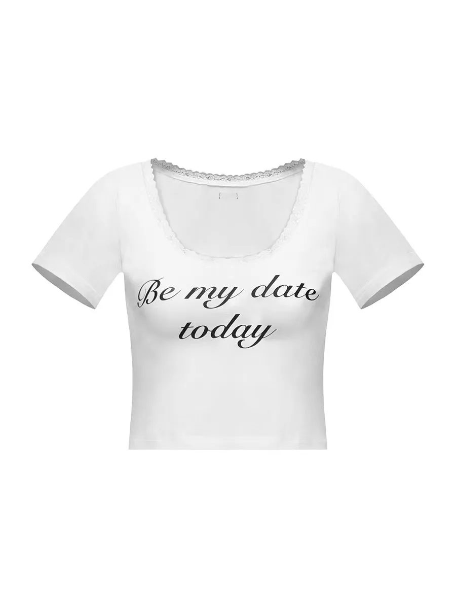 My Date White Tee