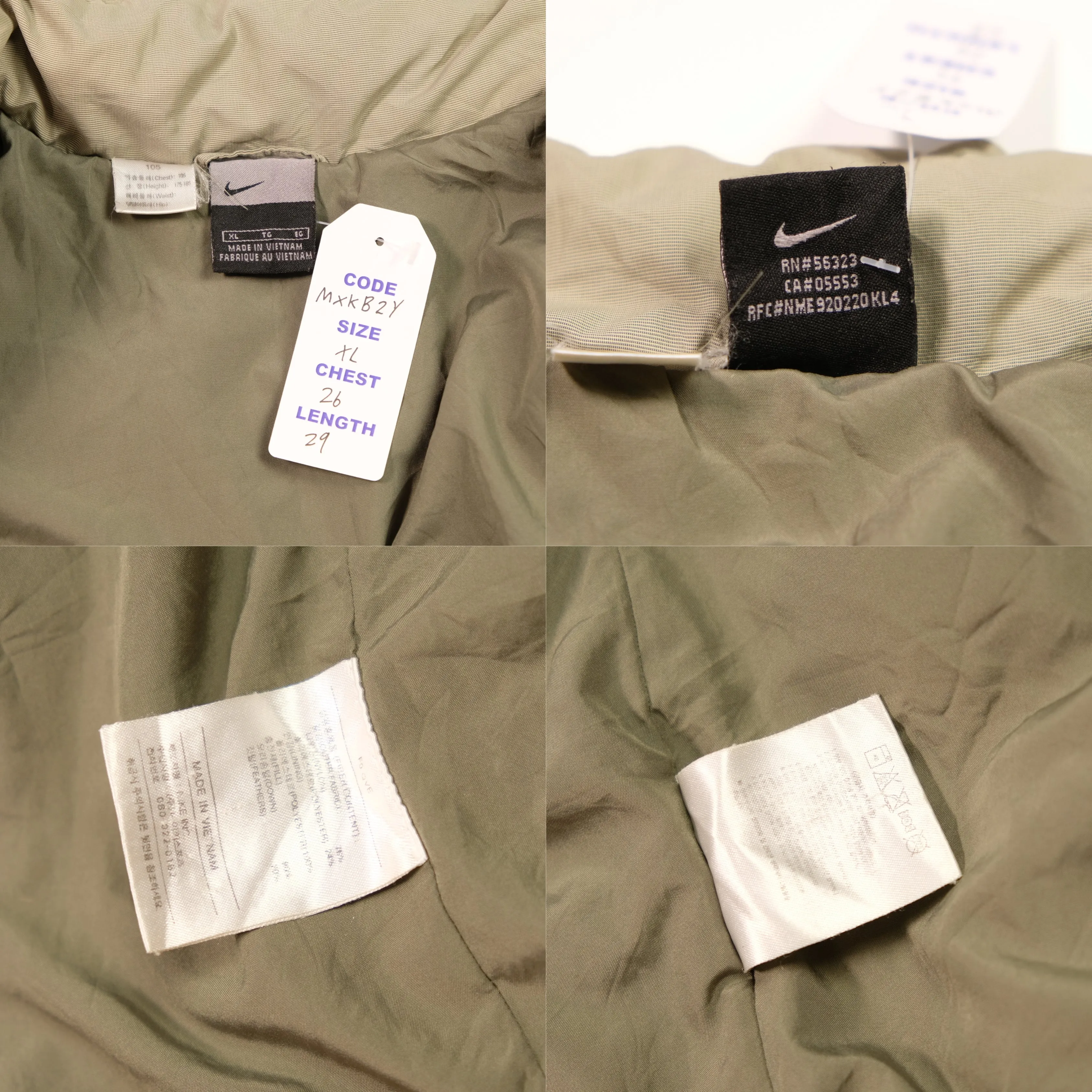 Nike Vintage 2000s Puffer Jacket XL