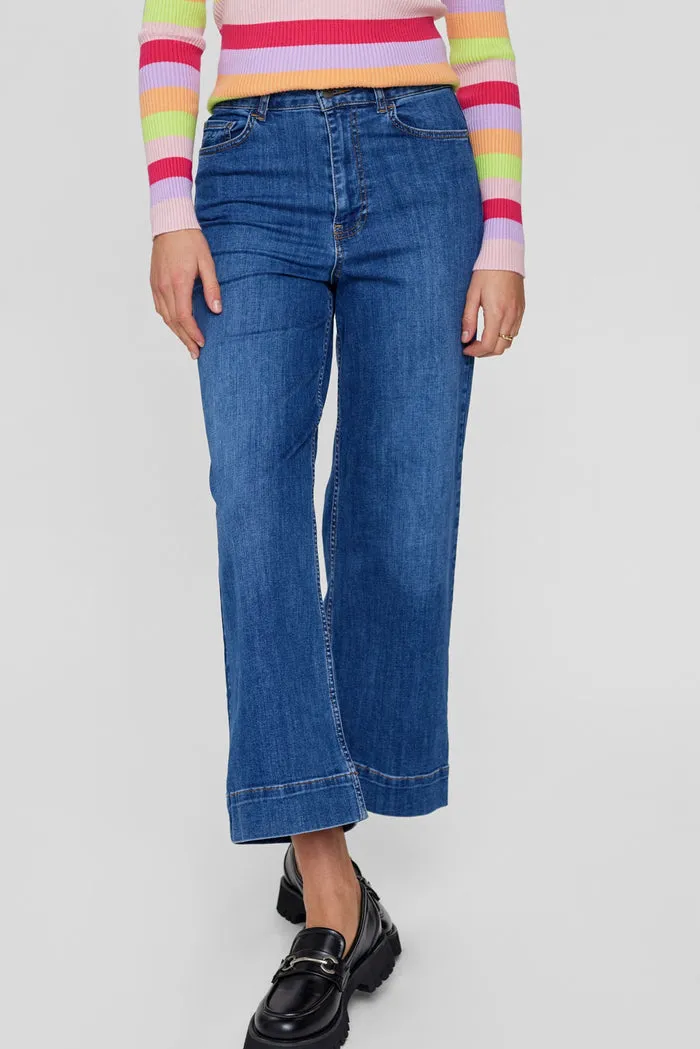 Nümph Nuparis Mid Blue Denim Cropped Jeans