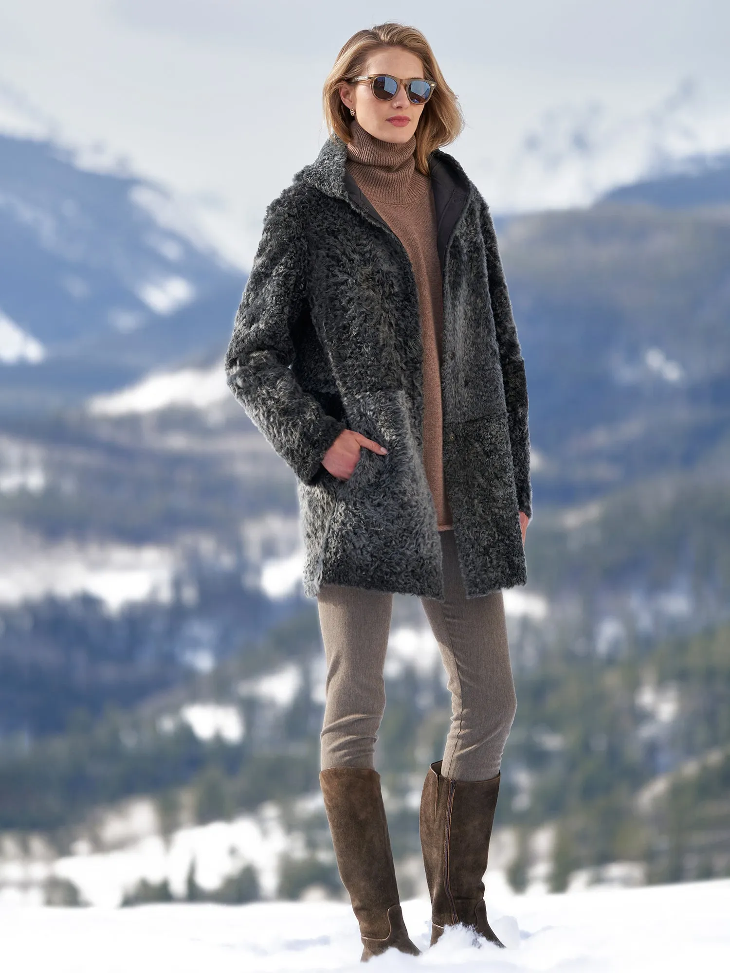 Olivera Reversible Shearling Coat