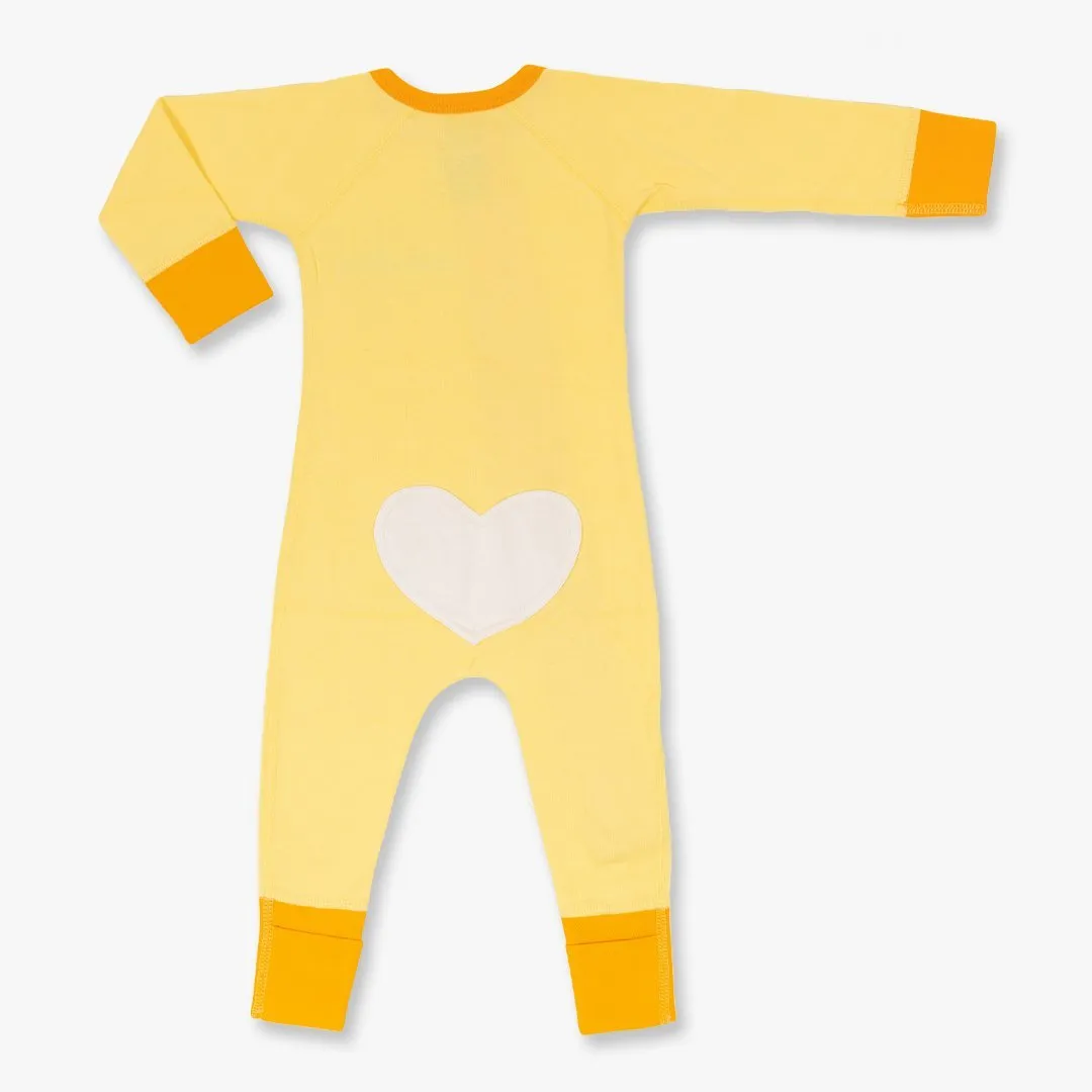 Organic Yellow Sunshine Zip Romper