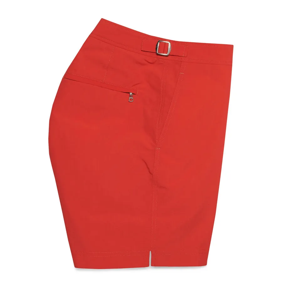 Orlebar Brown - Bulldog Mid-Length Swim Shorts in Rescue Red