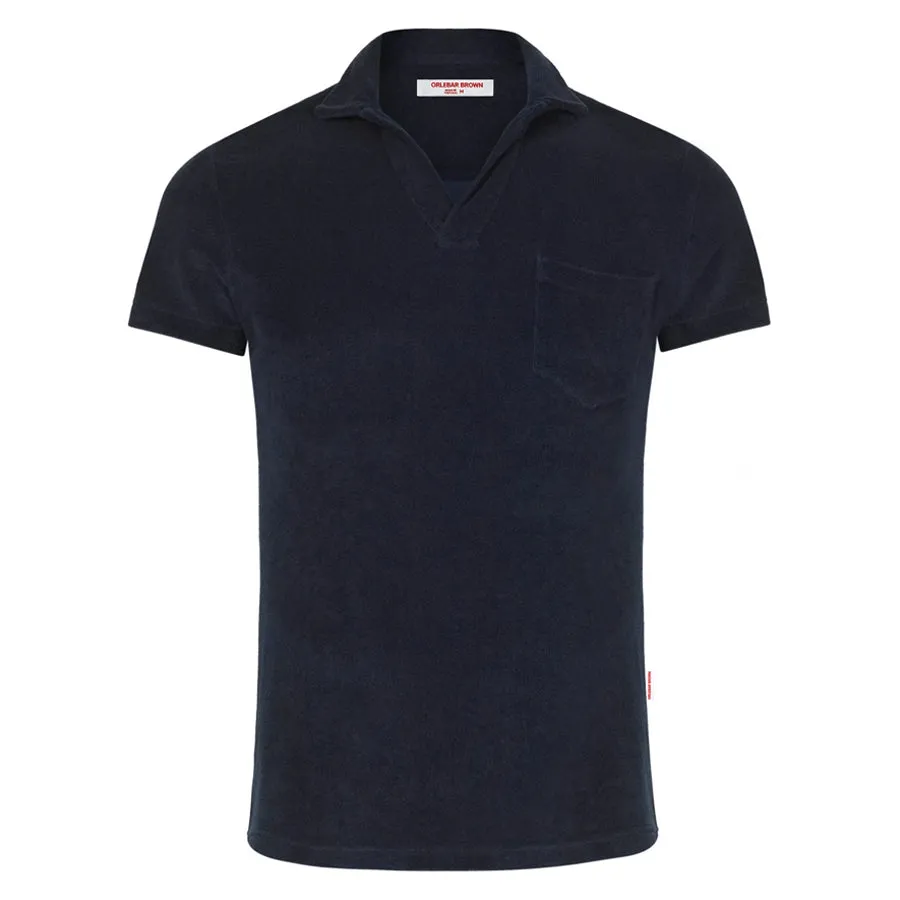 Orlebar Brown - Terry Towelling Resort Polo Shirt in Navy