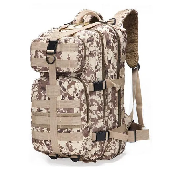 OUTDOOR LARGE CAPACITY MULTIFUNCTIONAL CANVAS BACKPACK