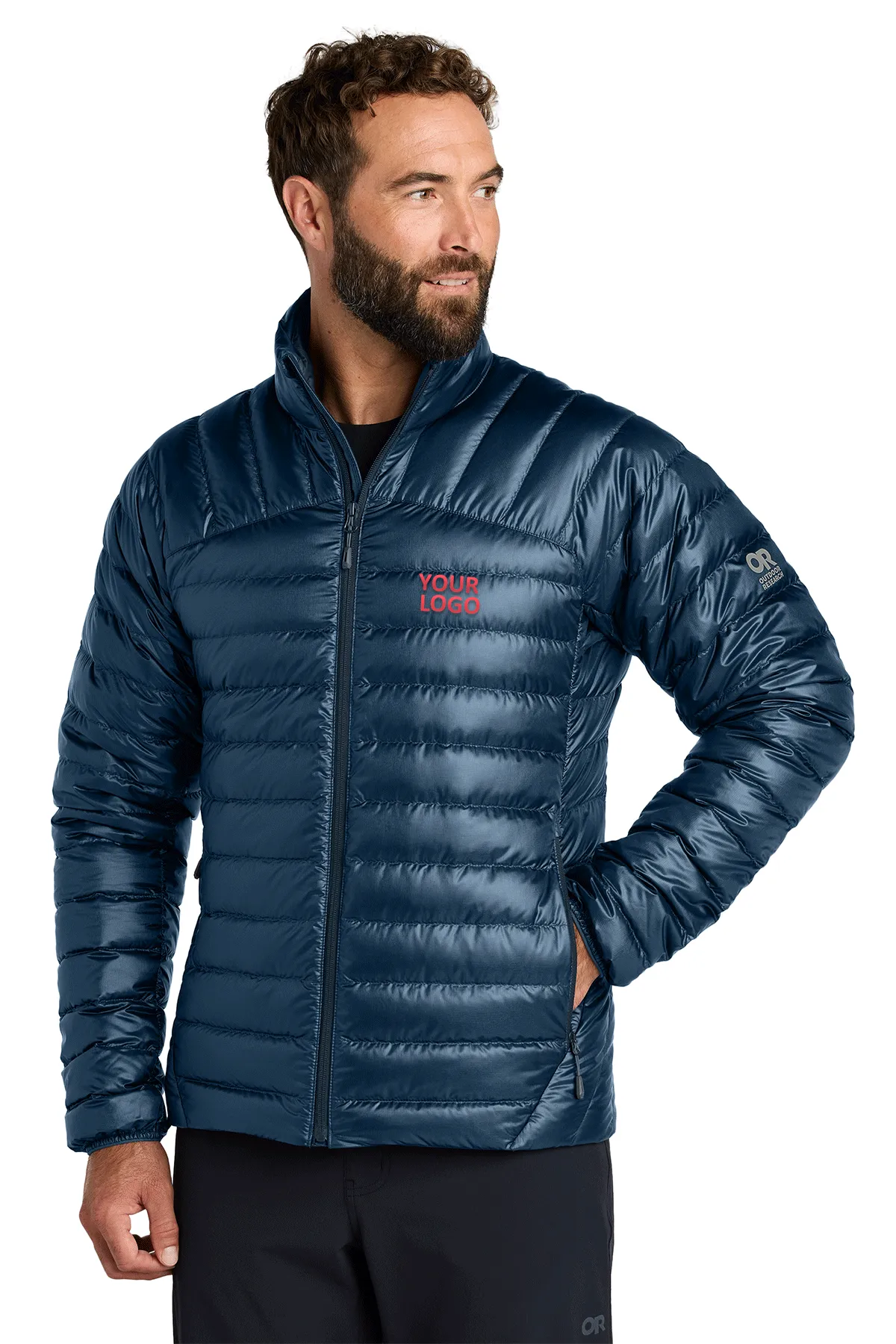 Outdoor Research 800 Tech Down Custom Jackets, Naval Blue