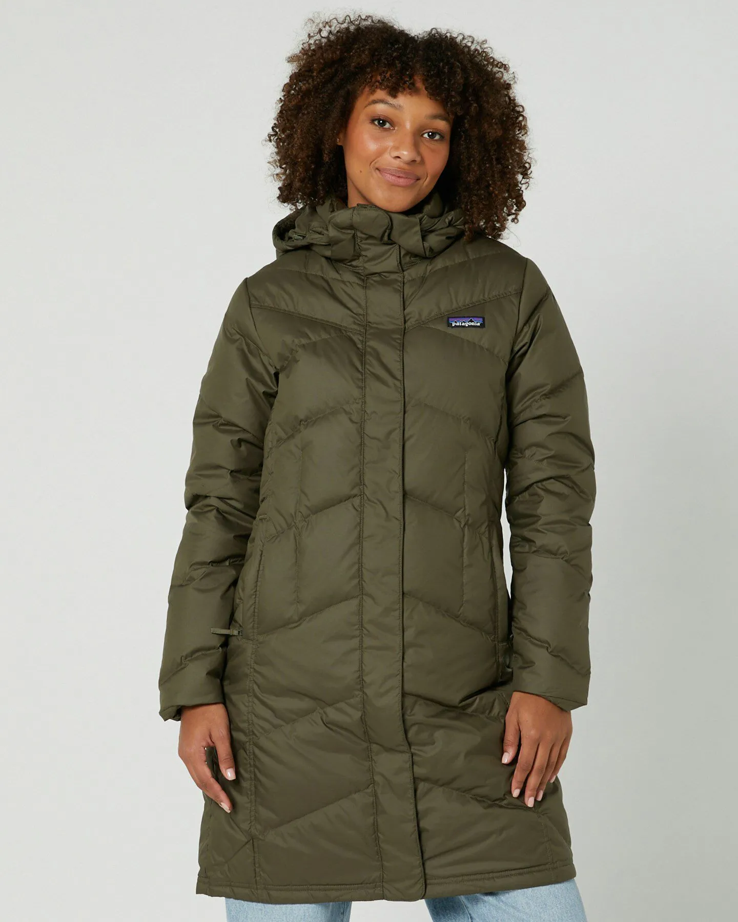 Patagonia Womens Down With It Parka - Basin Green | SurfStitch