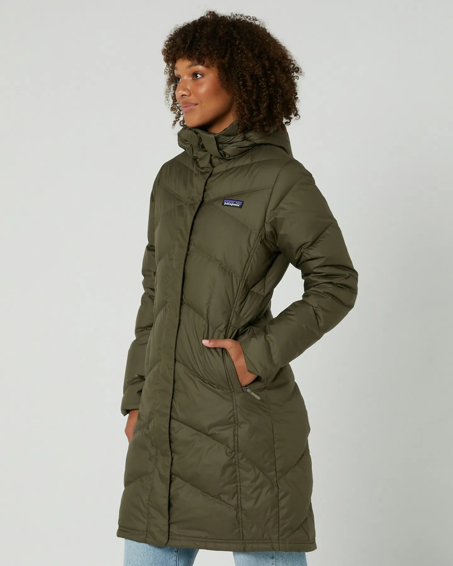 Patagonia Womens Down With It Parka - Basin Green | SurfStitch