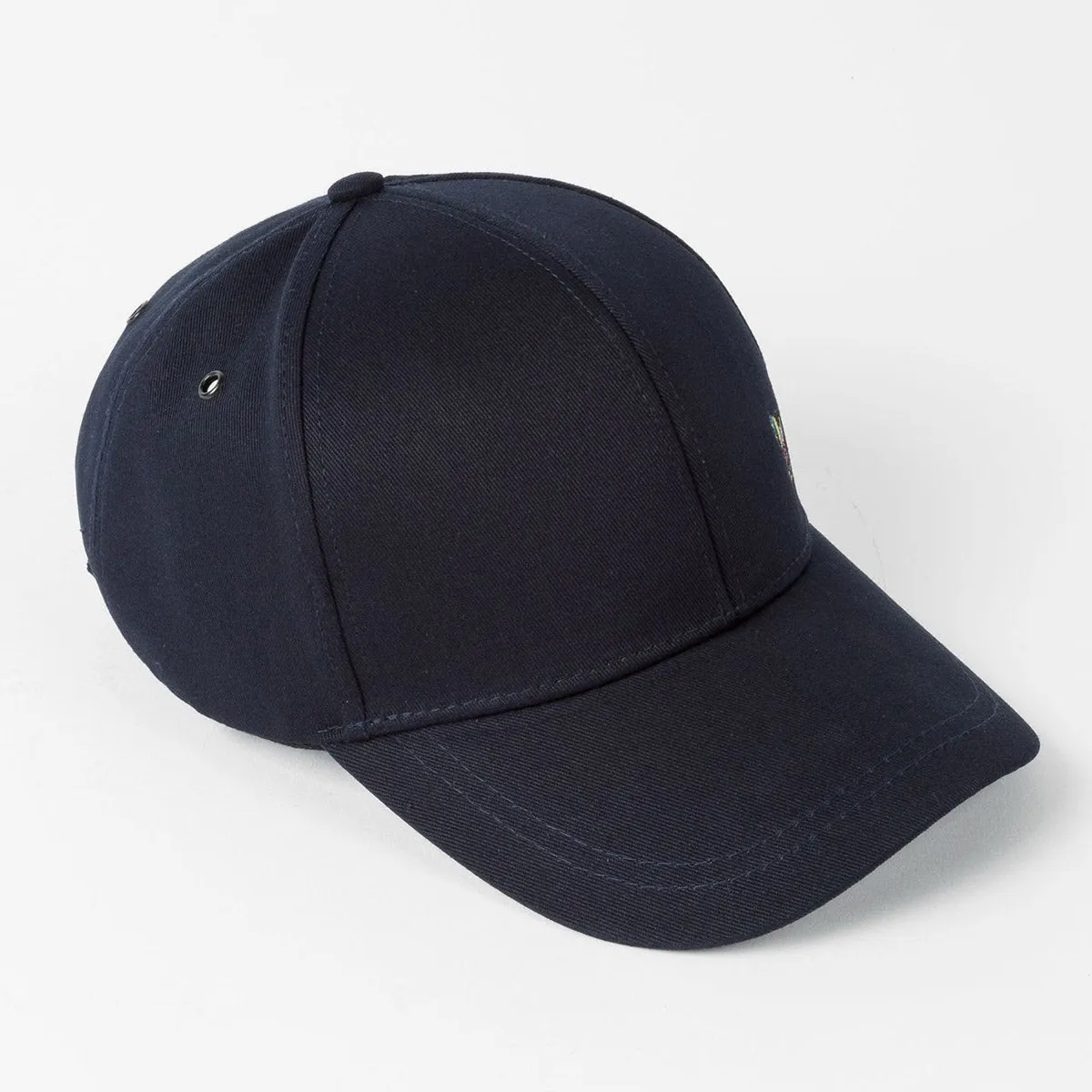 Paul Smith - Men's Cotton Zebra Logo Baseball Cap in Navy