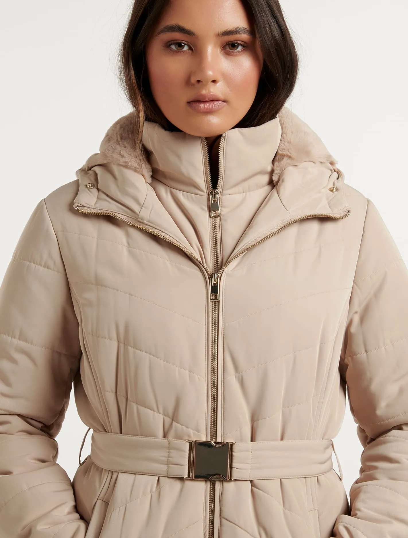 Pia Longline Quilted Puffer Jacket