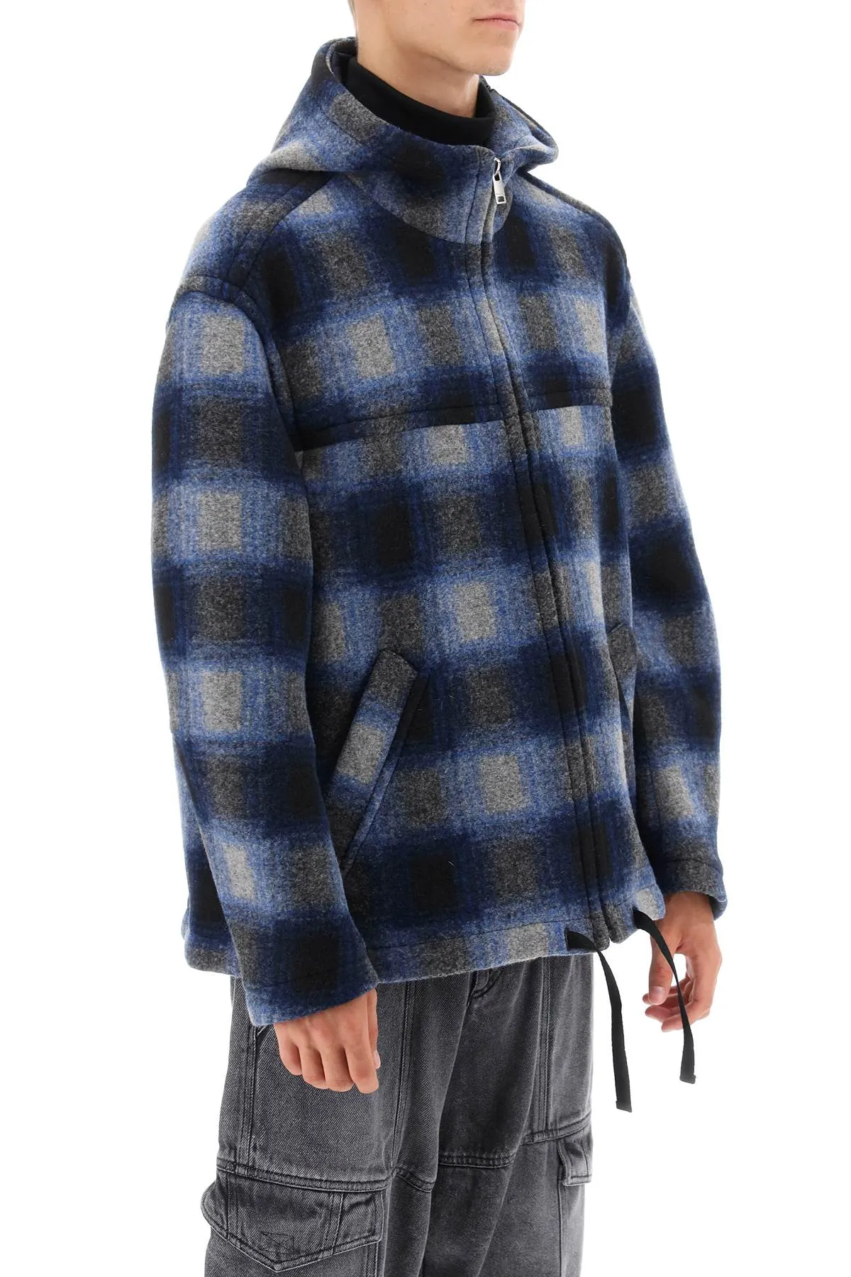 Plaid Knit Kurt Jacket