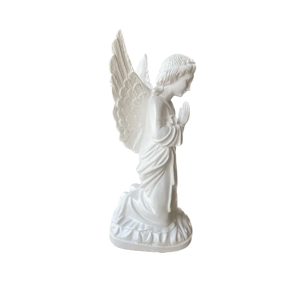 Polystone White Praying Angel - 40cm(white)