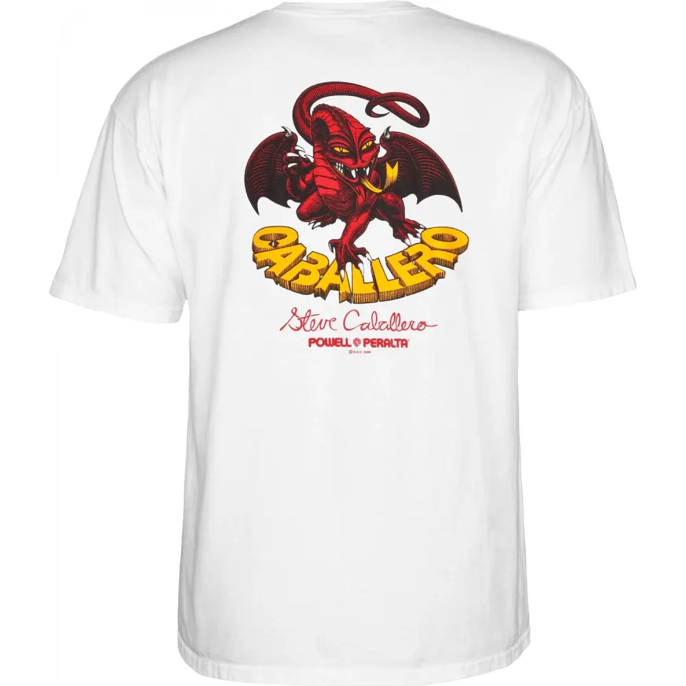 Powell Peralta Steve Caballero Dragon T-Shirt White