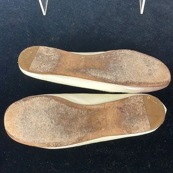 PradaCreamTan Ombré Patent Flats