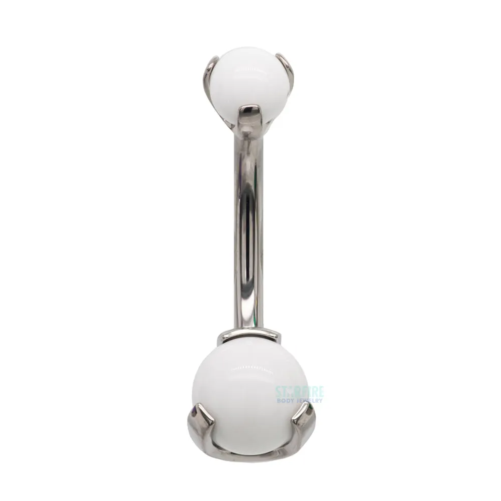 Prong Ceramic Ball Navel Curve