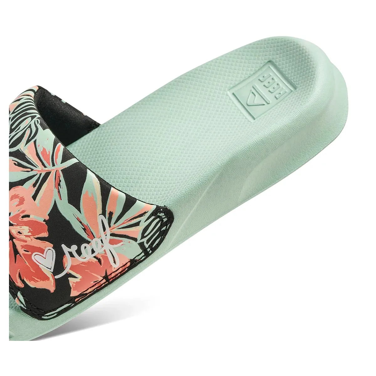 Reef Kid's One Slide Flip Flop - Mint Monstera