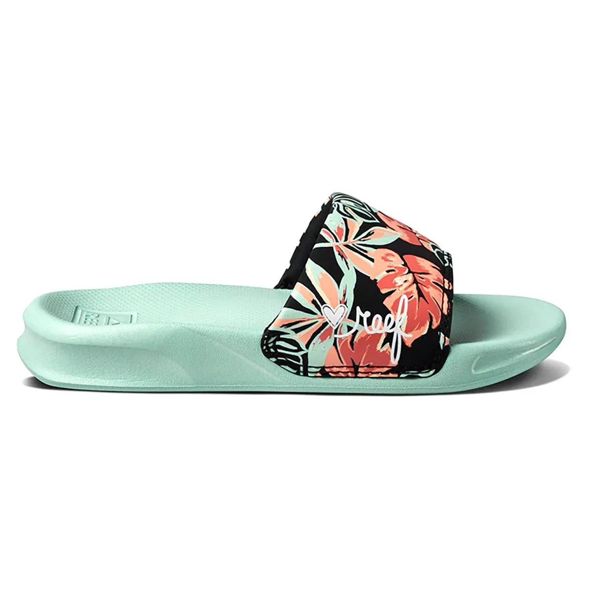 Reef Kid's One Slide Flip Flop - Mint Monstera