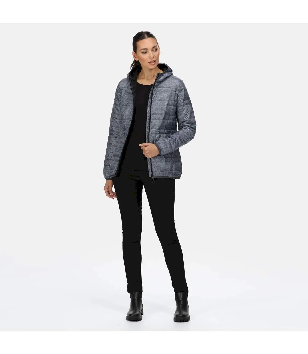 Regatta Womens/Ladies Firedown Packaway Insulated Jacket (Grey Marl/Black) - UTRG6908