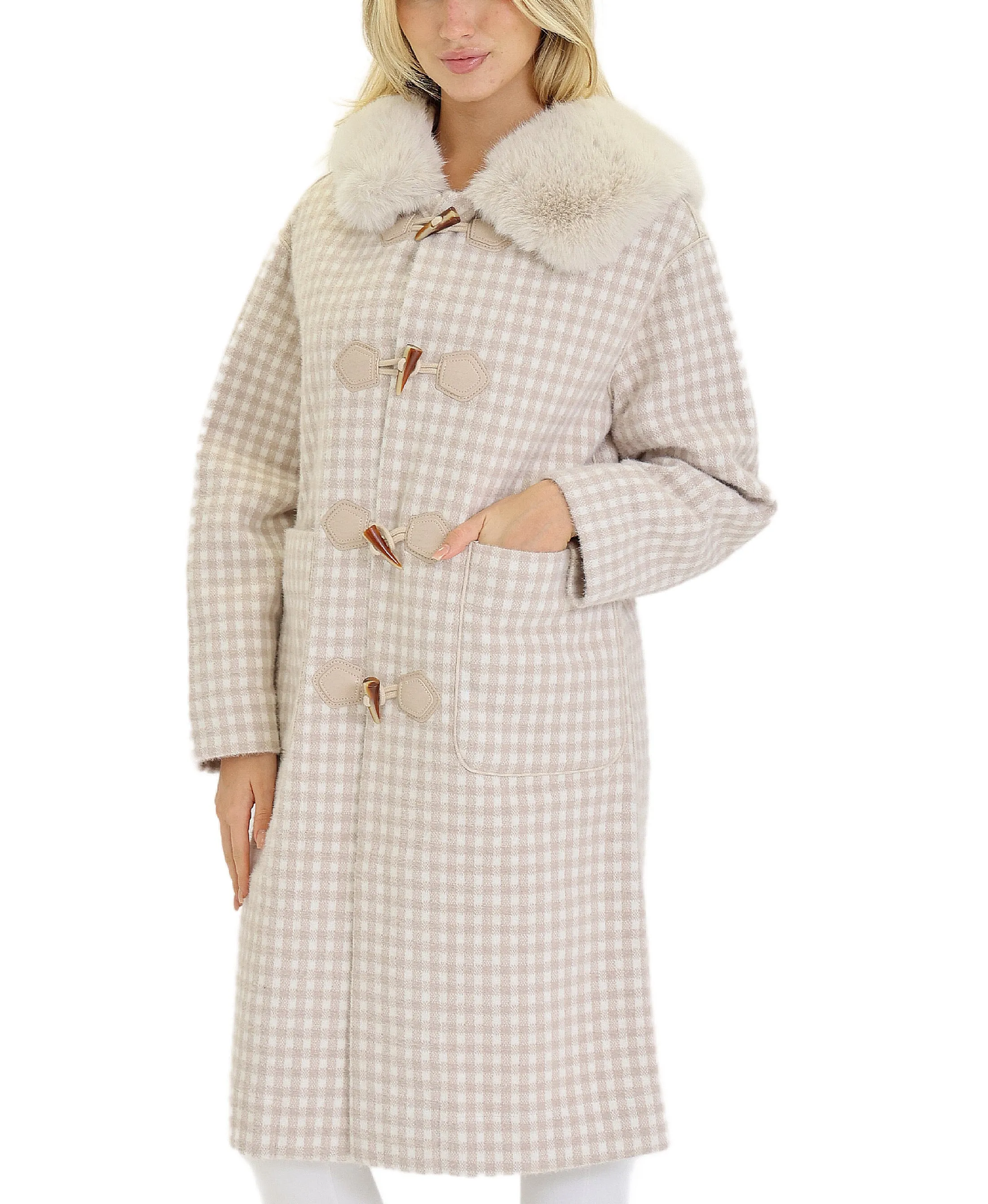 Reversible Printed Faux Fur Coat