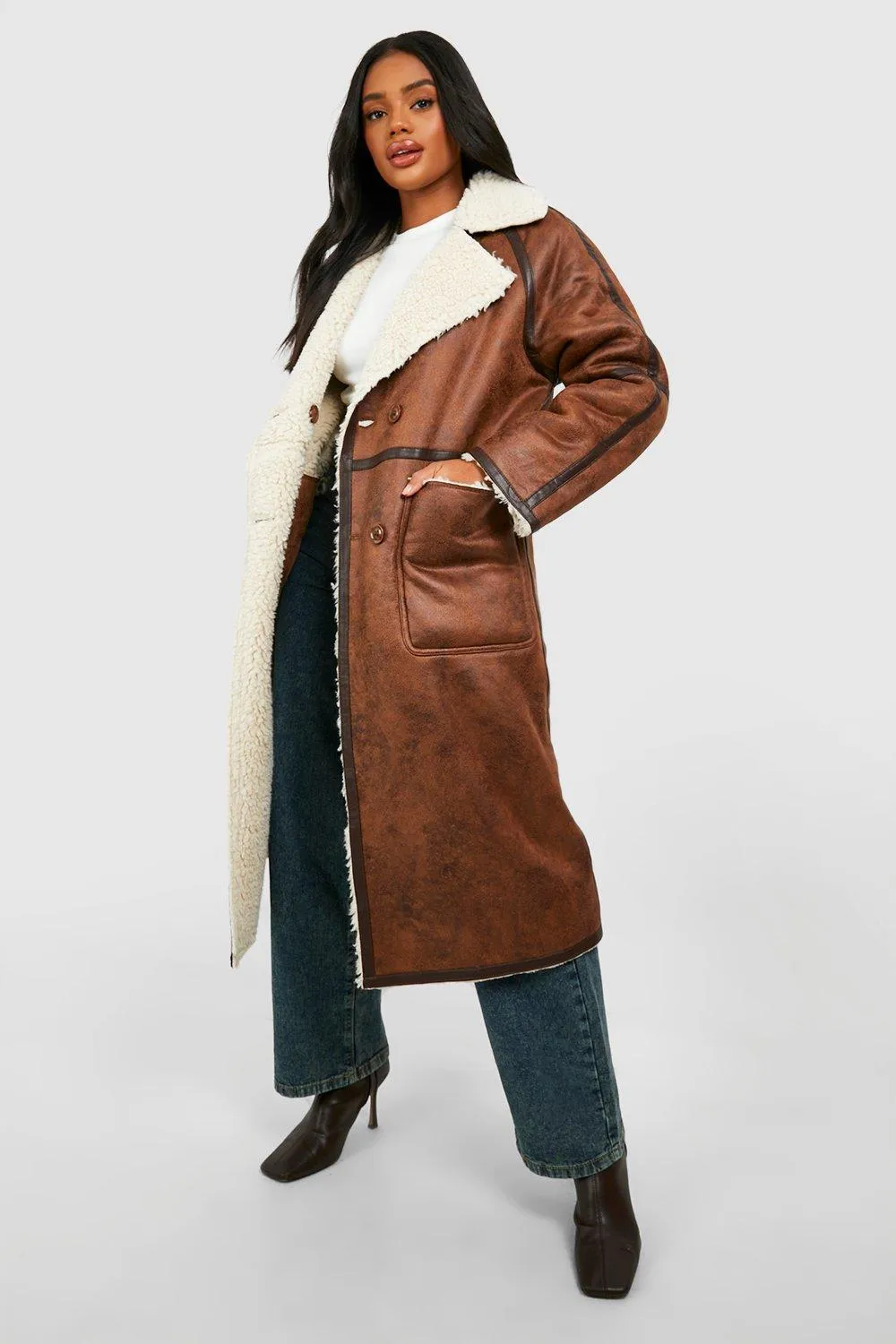 Reversible Teddy Bonded Coat