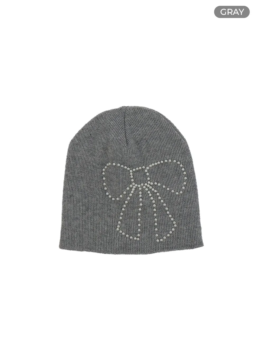 Ribbon Beaded Beanie CF428