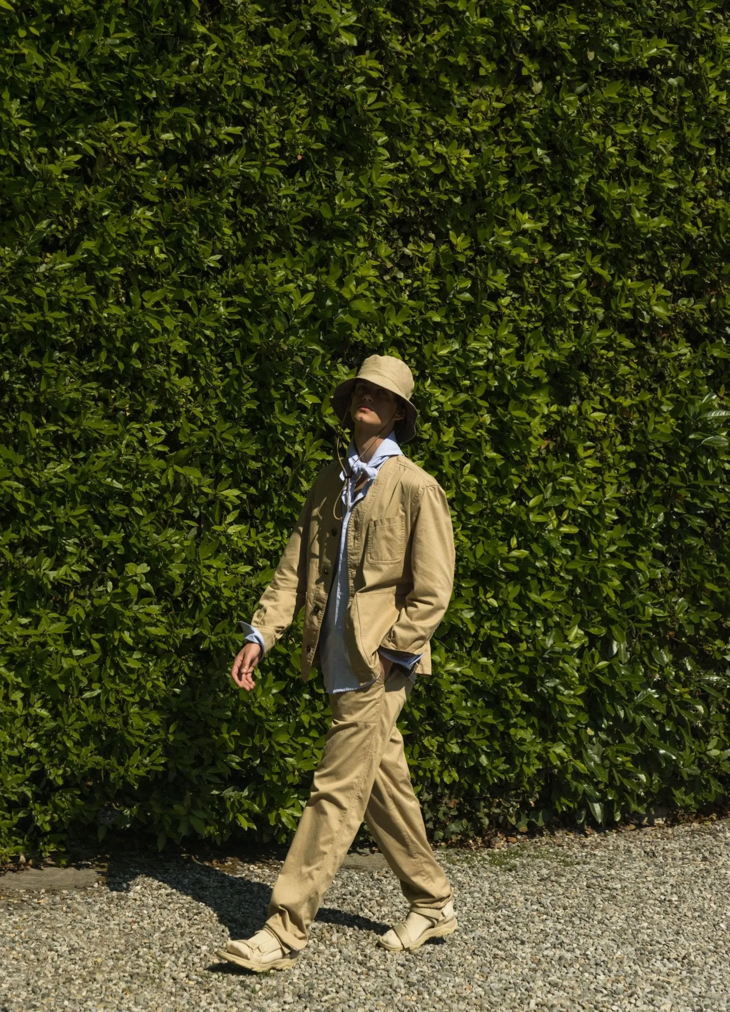 Rovi Lucca Cotton Oxford Garden Shirt: Sky Blue