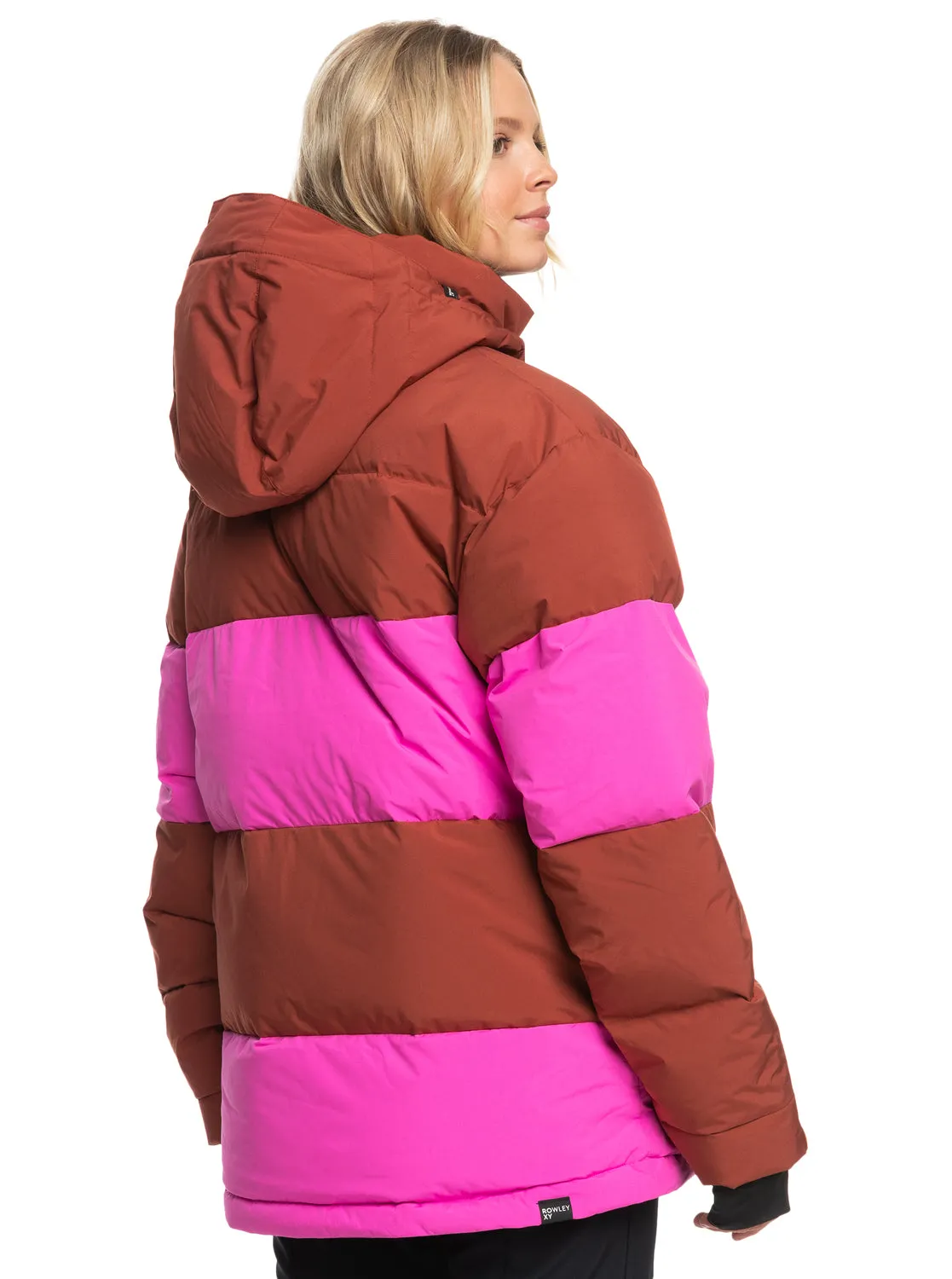 ROWLEY X ROXY Block Puffer Technical Snow Jacket - Burnt Henna