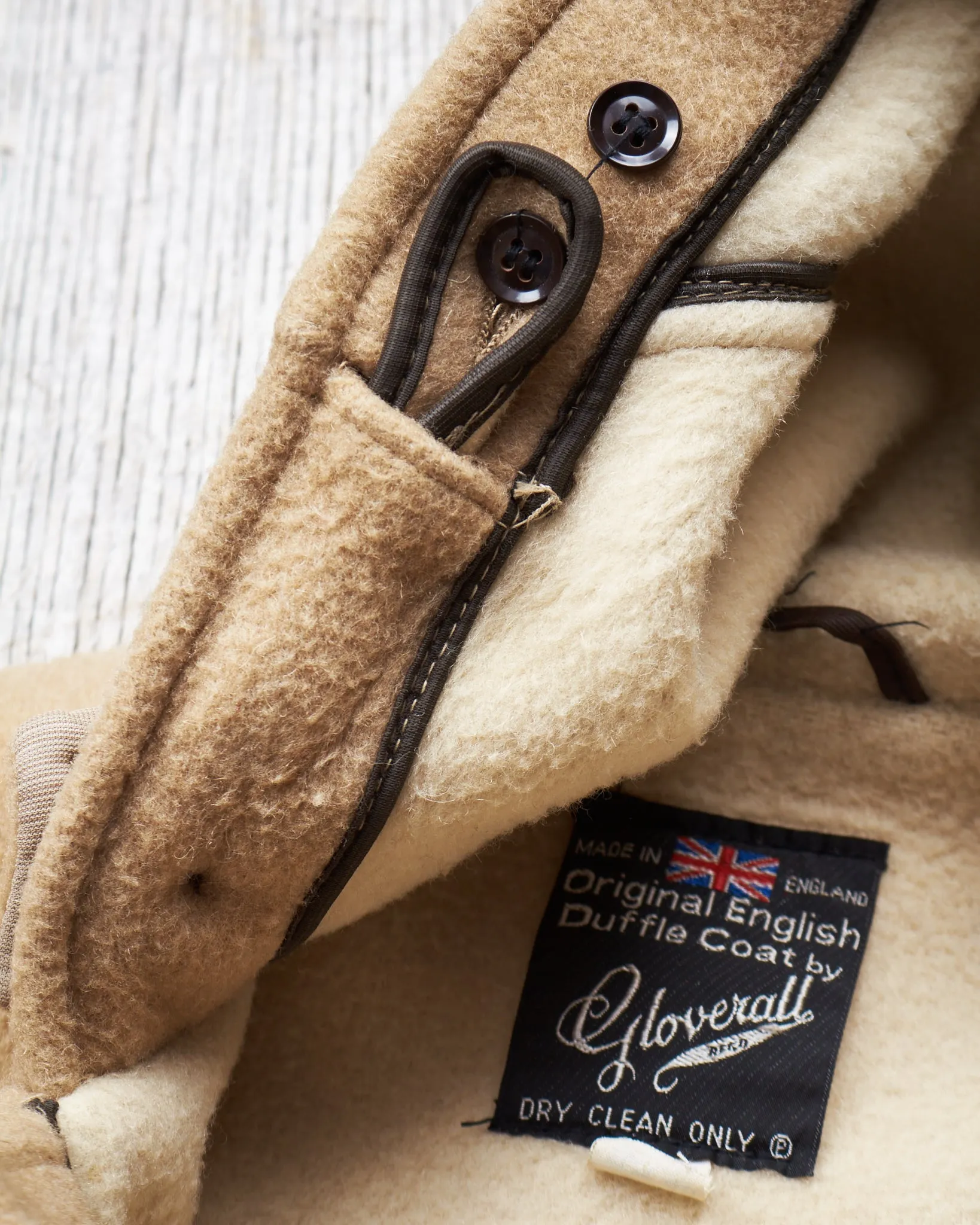 Second Hand Gloverall Duffle Coat Camel Wool Blend Size US/GB 38 EU 46