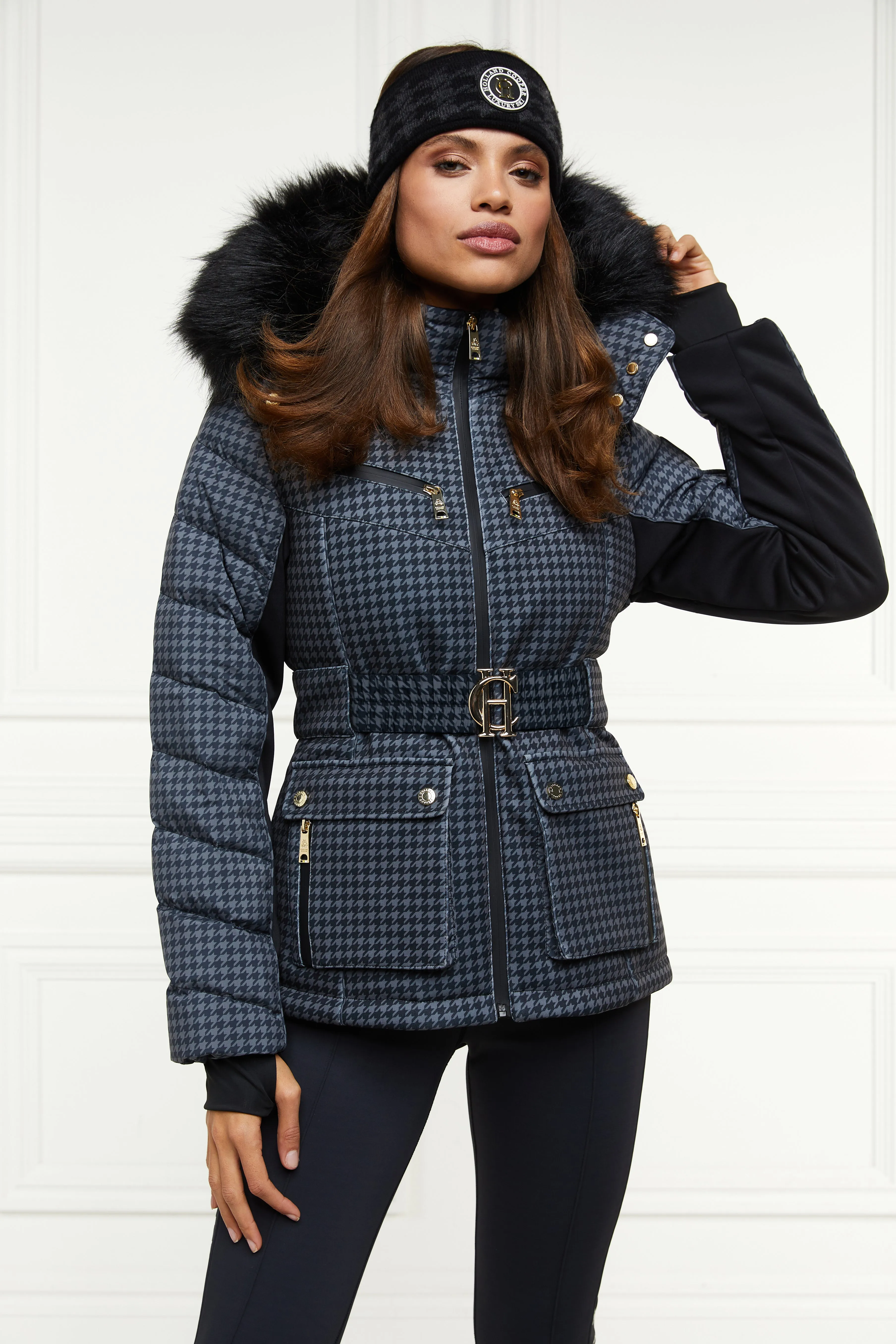 Ski Jacket (Mono Houndstooth)