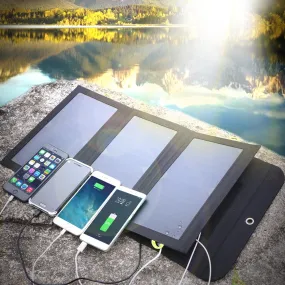 Solar Panel 5V 21W Built-in 10000mAh Battery Portable Waterproof