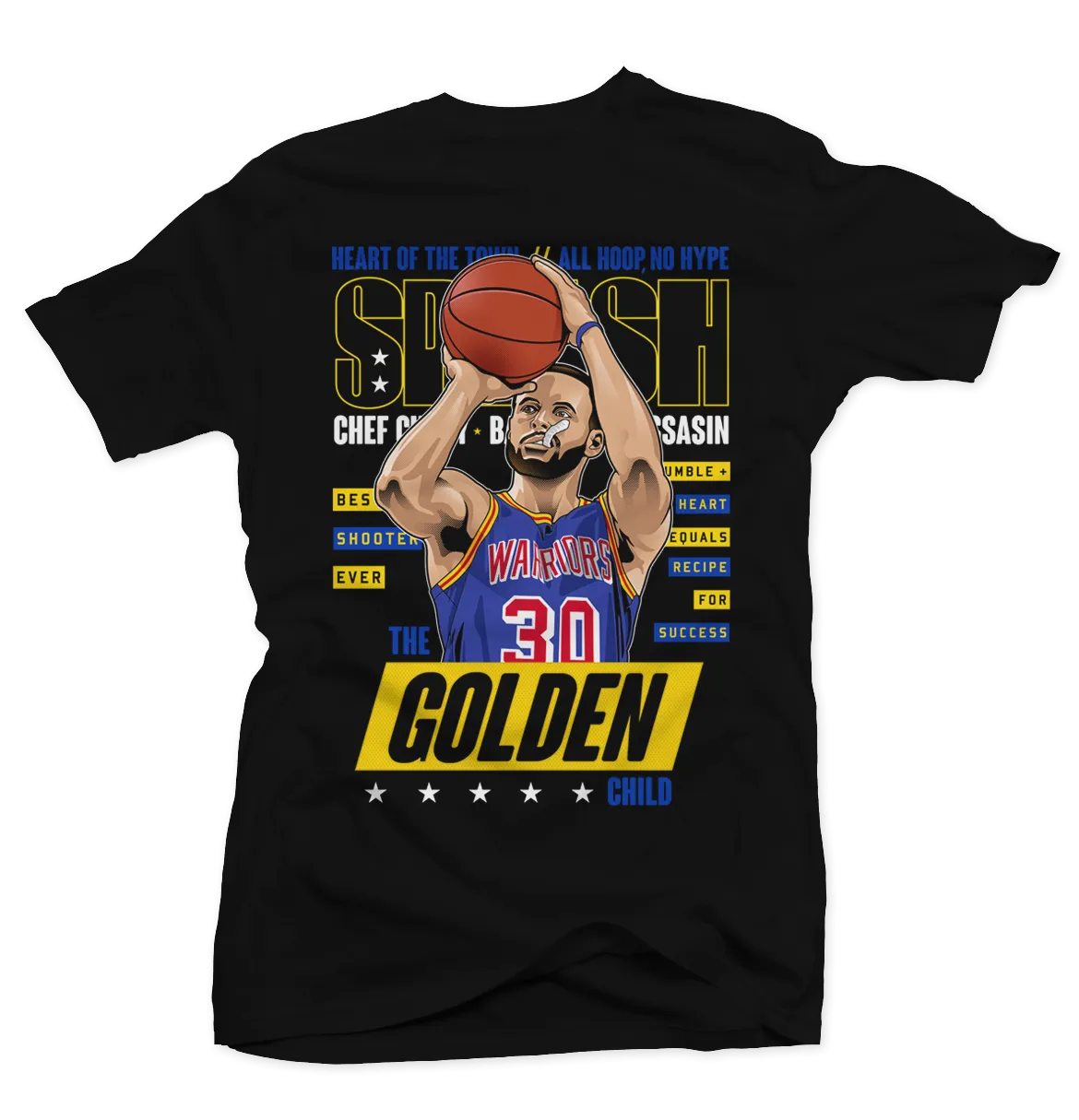 Stephen Curry Splash Golden Child Black Tee