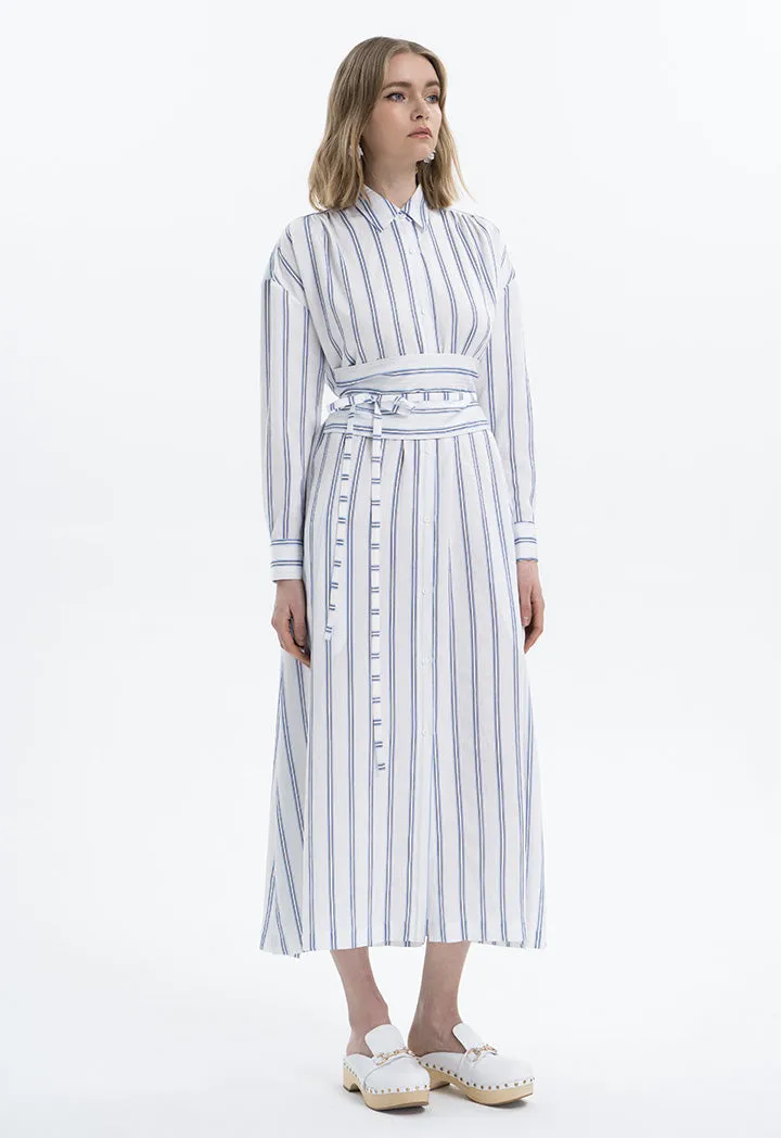 Striped Maxi Shirt Dress