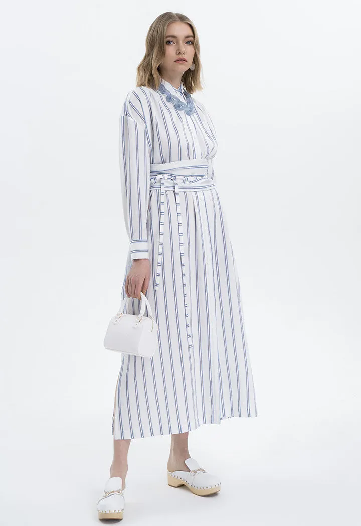 Striped Maxi Shirt Dress