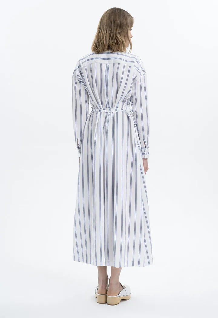 Striped Maxi Shirt Dress