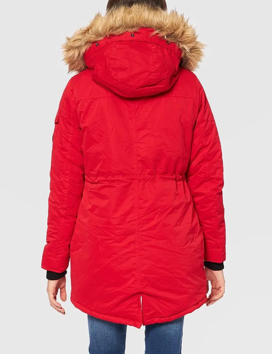 Superdry Womens Nadare Parka Jackets Burnt Red