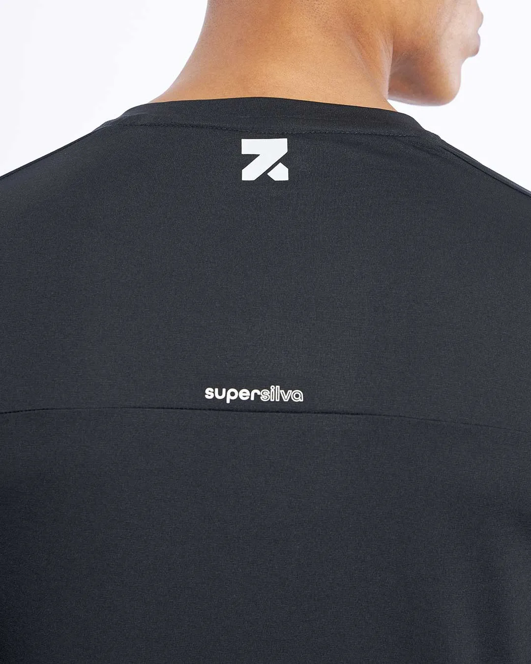 SuperSilva Henley Long Sleeve T-Shirt Black