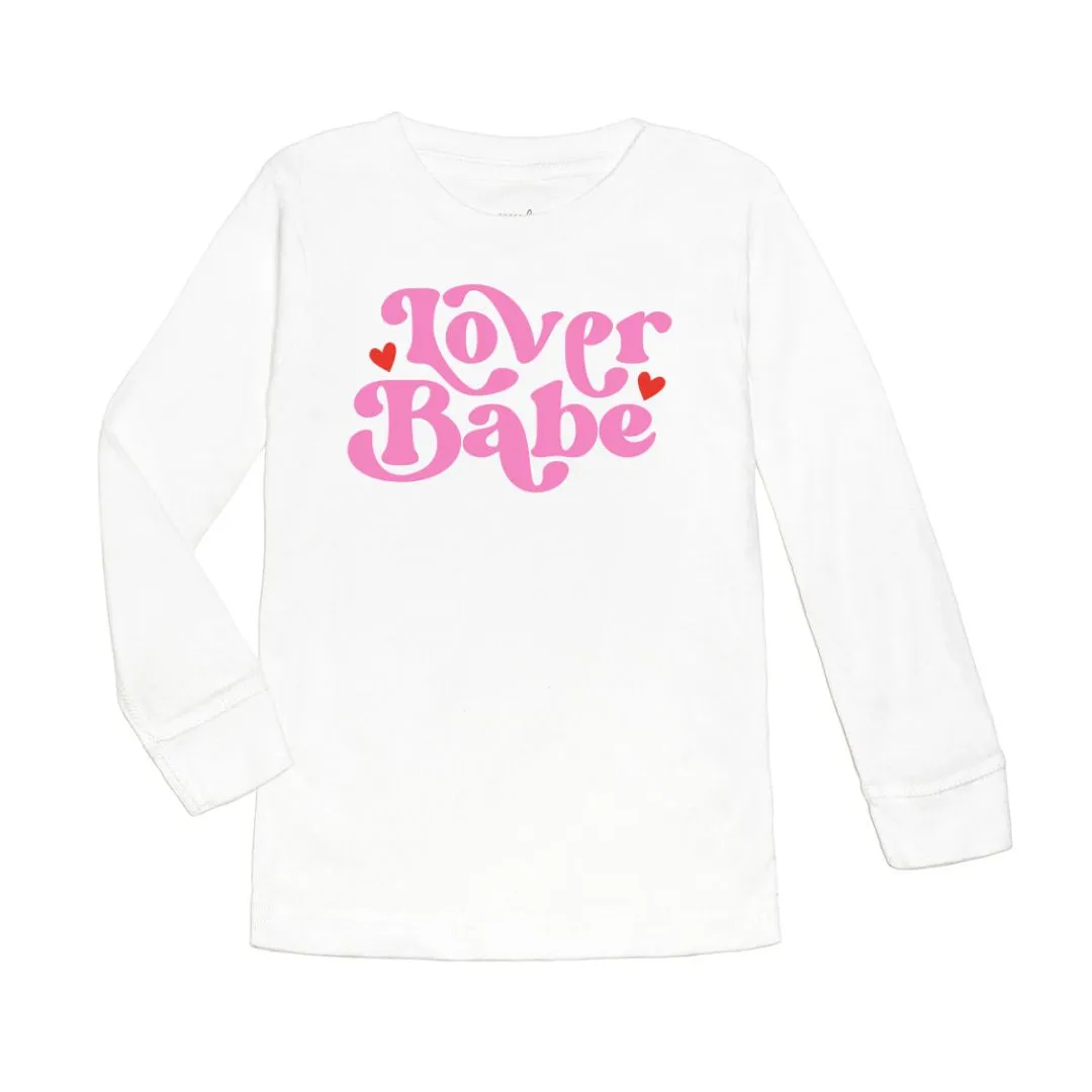 Sweet Wink Lover Babe Valentine's Day L/S White Tee