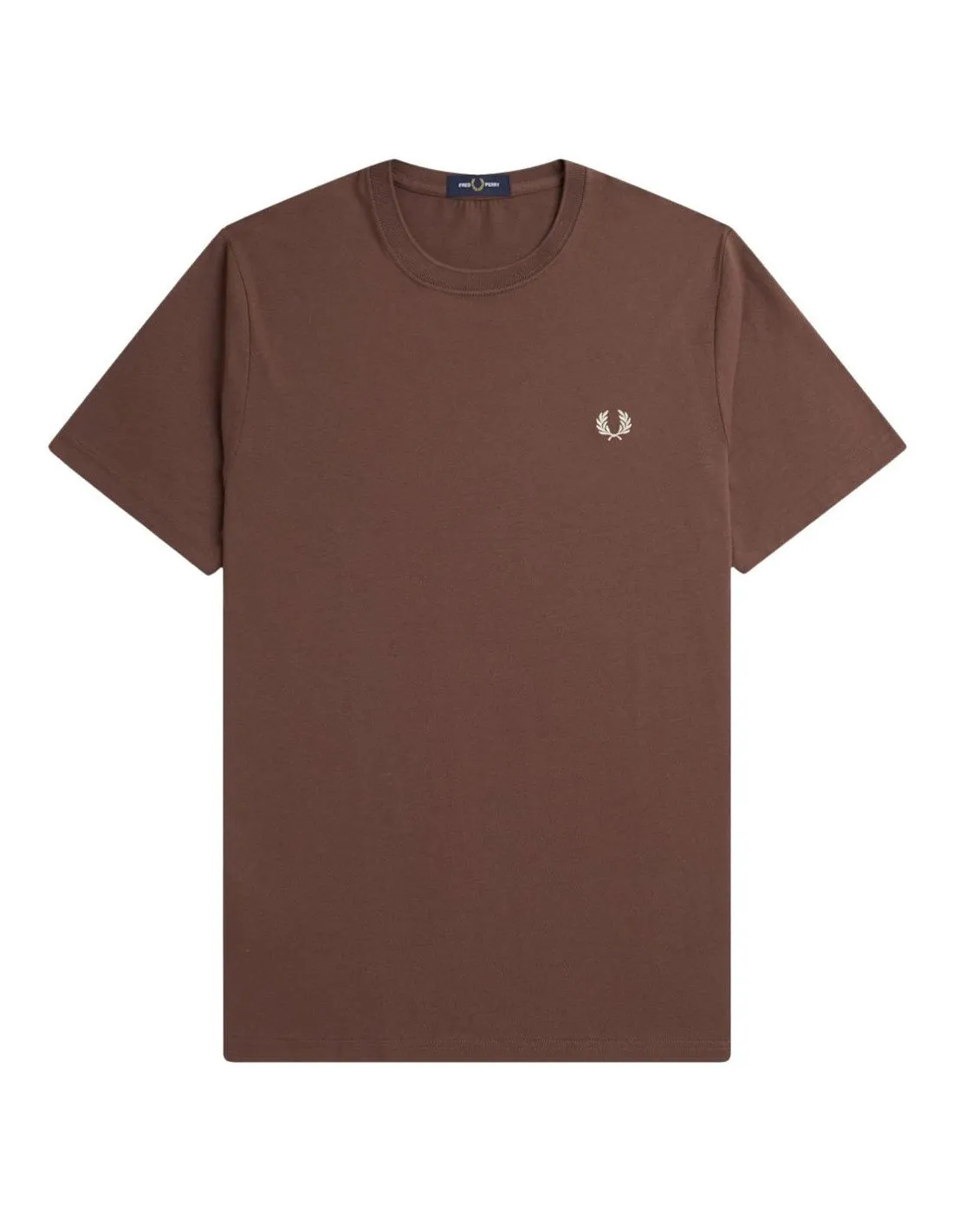 T-shirt Fred Perry uomo M3519 Ringer mattone