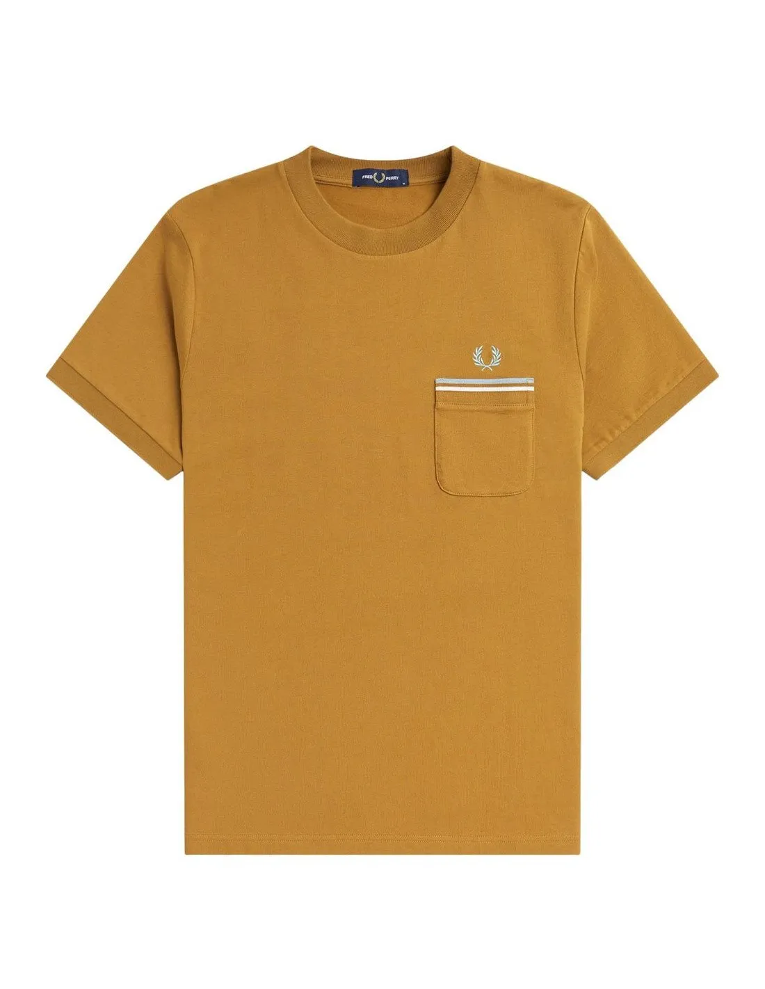 T-shirt Fred Perry uomo M4650 Loopback dark caramel