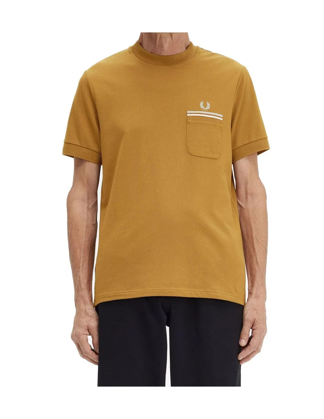 T-shirt Fred Perry uomo M4650 Loopback dark caramel