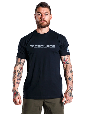 TacSource Subdued Black Tee - AUS Flag