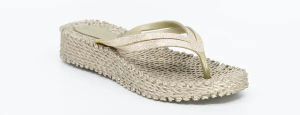 The Glitter Platform Flip Flop in Platin