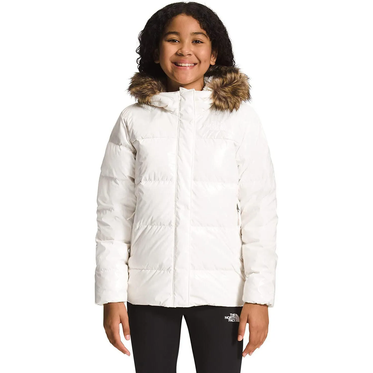 The North Face Girls' Printed North Down Fleece-Lined Parka