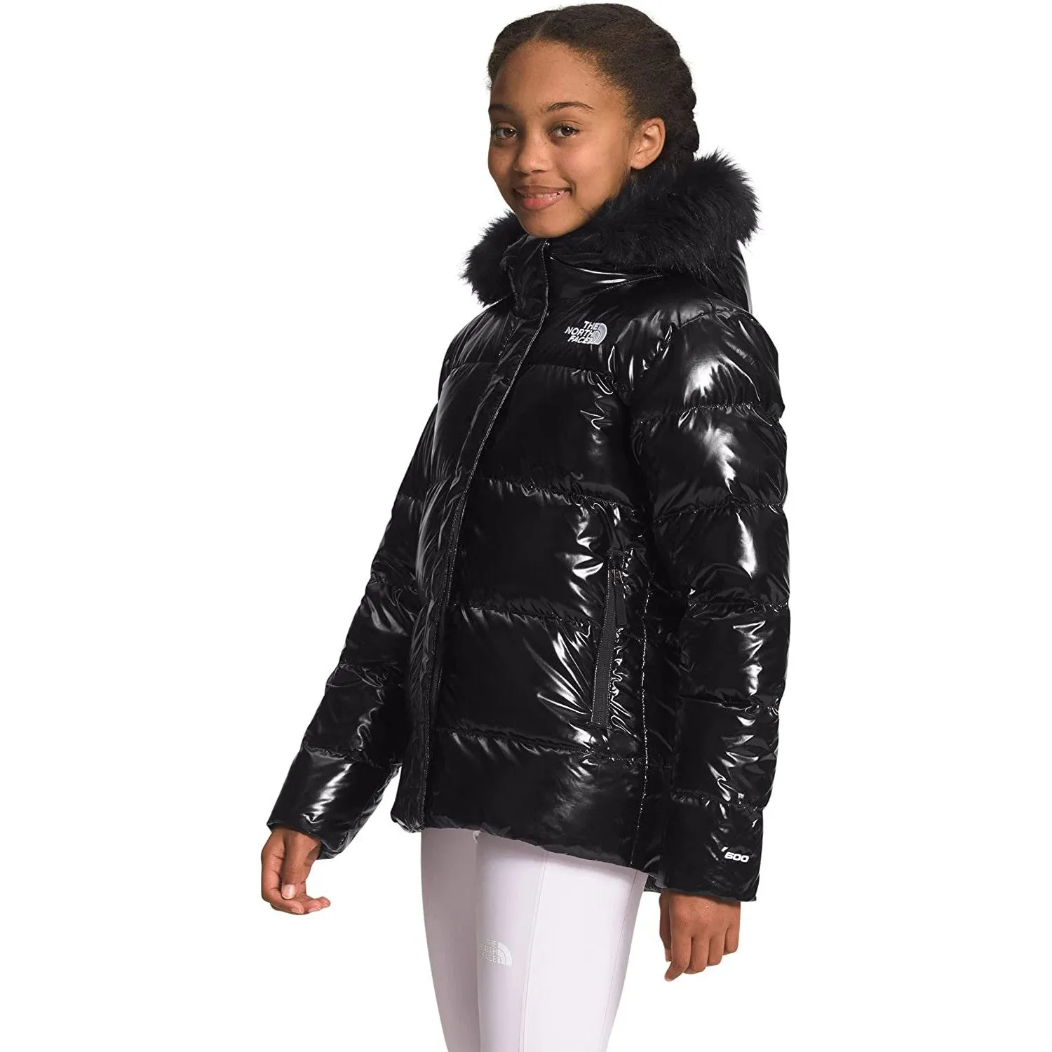 The North Face Girls' Printed North Down Fleece-Lined Parka