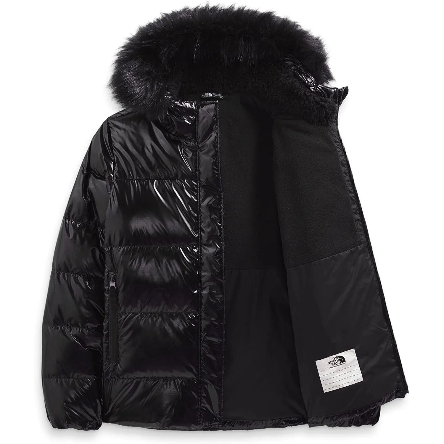 The North Face Girls' Printed North Down Fleece-Lined Parka