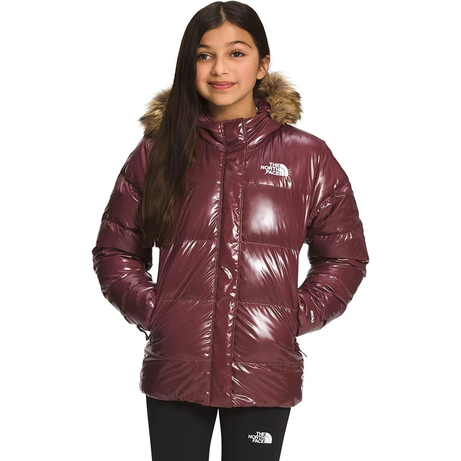 The North Face Girls' Printed North Down Fleece-Lined Parka